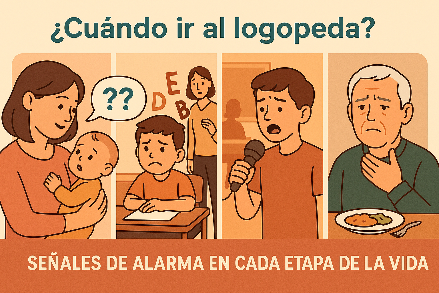 ¿Cuándo ir al logopeda? Señales de alarma en cada etapa de la vida